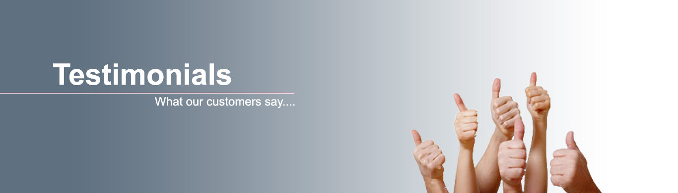 Customer testimonials